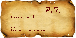 Piros Teréz névjegykártya
